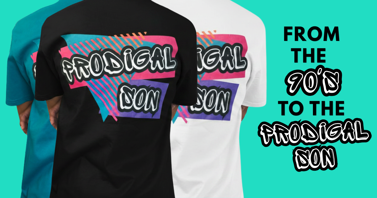 The Parable Collection: 90s-style 'Prodigal Son' faith-based streetwear graphic t-shirts from 7TWENTYFOUR